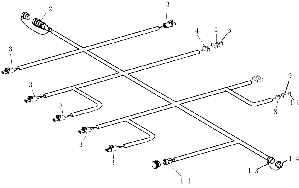 Схема запчастей Case IH ATX700 - (03.040.1) - HARNESS, POSITION MONITOR TOW BEHIND Electrical/Electronics