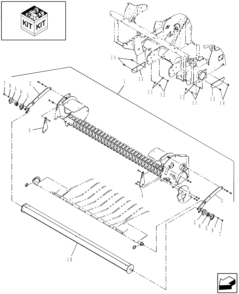 Схема запчастей Case IH RB564 - (18.77) - DIA KIT, 2M STUFFER ROLLER WINDGUARD, NORTH AMERICA (18) - ACCESSORIES