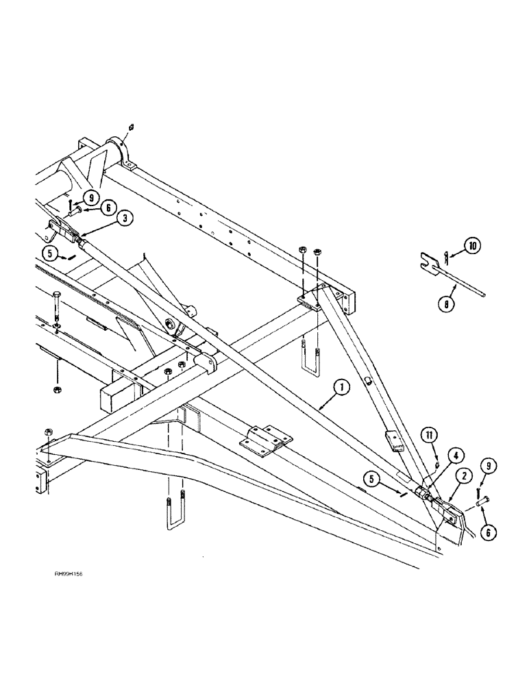 Схема запчастей Case IH 6650 - (9-08) - DEPTH CONTROL LINKAGE (09) - CHASSIS/ATTACHMENTS