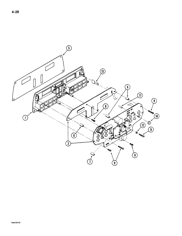 Схема запчастей Case IH STEIGER - (4-028) - DASH INSTRUMENT CLUSTER (04) - ELECTRICAL SYSTEMS