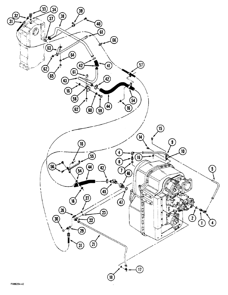 Схема запчастей Case IH STEIGER - (6-50) - TRANSMISSION LUBRICATION, TRANSMISSION TO PTO TRANSFER CASE, IF EQUIPPED (06) - POWER TRAIN