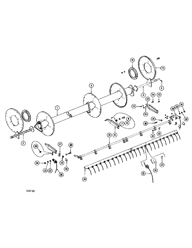 Схема запчастей Case IH 460 - (011A) - HART-CARTER PICKUP REEL (58) - ATTACHMENTS/HEADERS