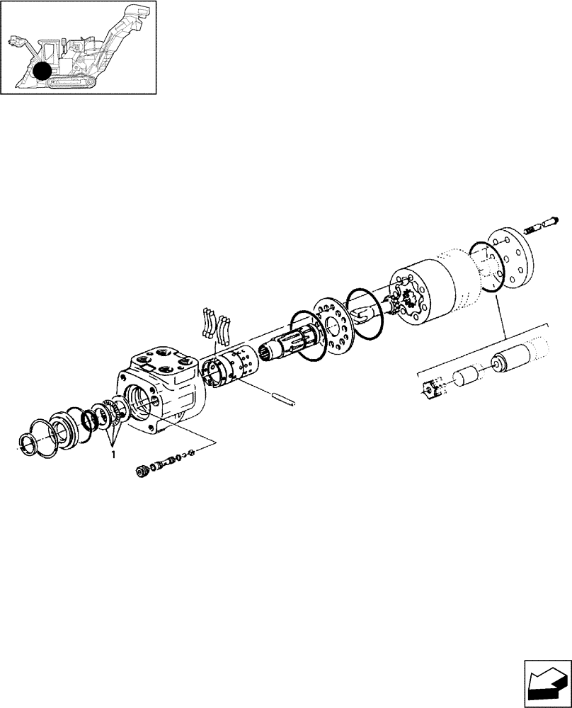 Схема запчастей Case IH A4000 - (B03.10[01]) - HYDRAULIC MOTOR (STERRING) Hydraulic Components & Circuits