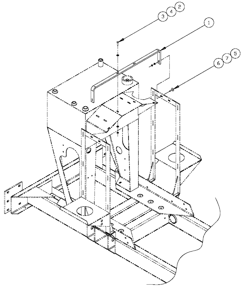 Схема запчастей Case IH SPX2130 - (09-016) - RINSE AND FOAM BRACE ASSEMBLY Liquid Plumbing