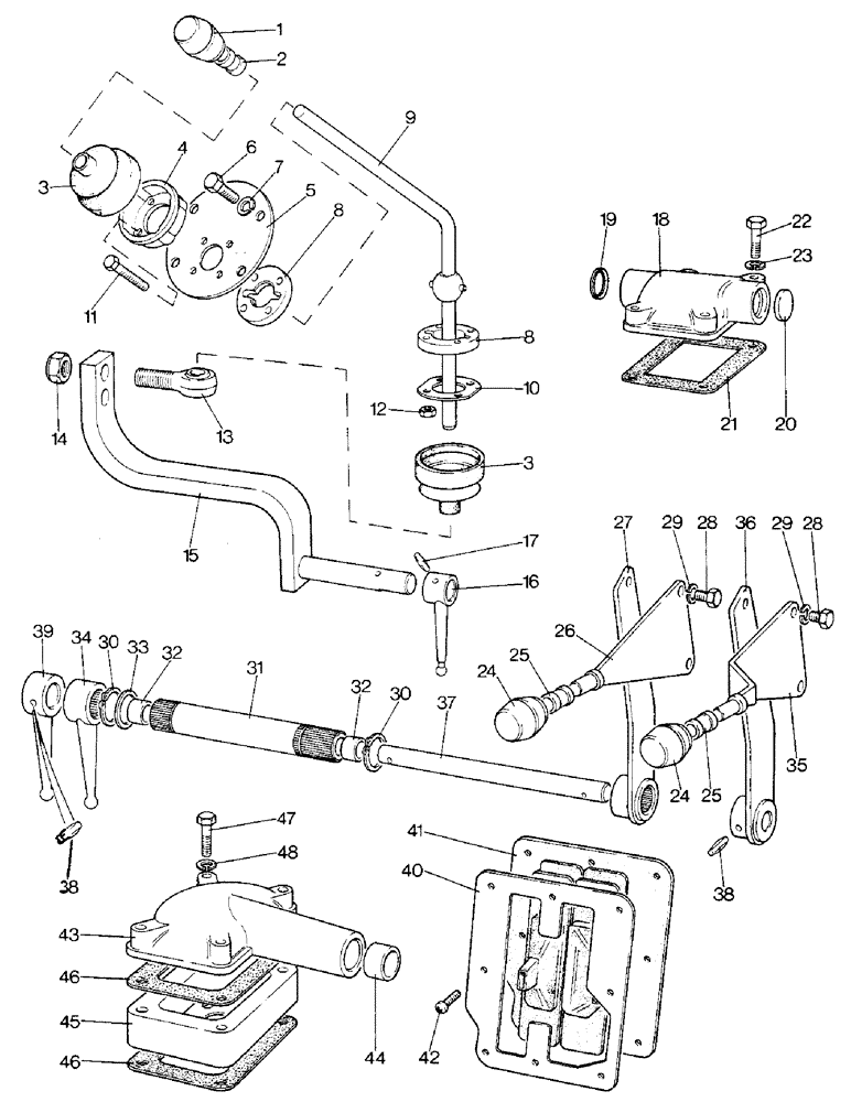 Схема запчастей Case IH 1690 - (D12-3) - GEAR SHIFT LEVERS, SYNCHROMESH, HIGH PLATFORM, PIN 11212671 & AFTER, CAB MODEL, PIN 11212671 & AFTER (03) - POWER TRAIN