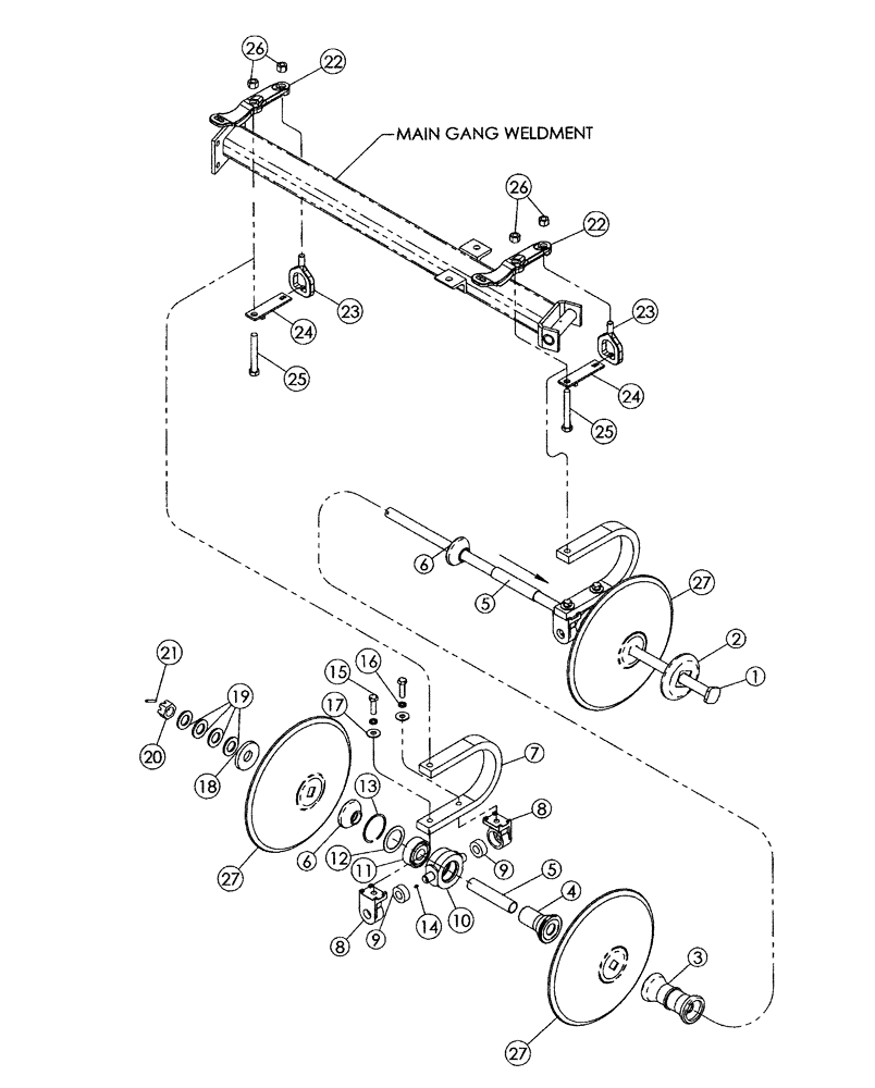 Схема запчастей Case IH RMX340 - (75.200.09) - 9 IN CUSHION MAIN GANG PARTS (75) - SOIL PREPARATION