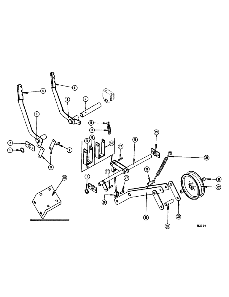 Схема запчастей Case IH 960 - (064) - HEADER DRIVE THROWOUT PIVOT SHAFT (58) - ATTACHMENTS/HEADERS