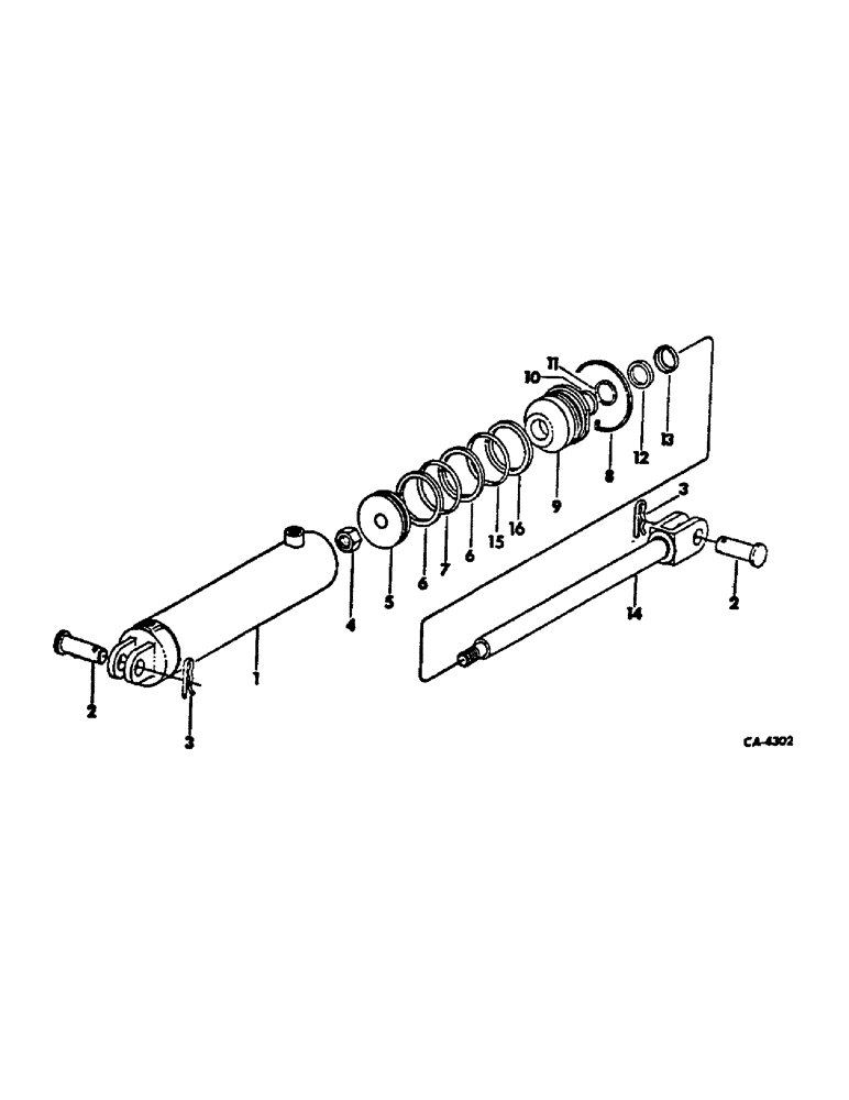 Схема запчастей Case IH 480 - (S-19) - HYDRAULIC CYLINDER, MACHINES BUILT AFTER 1973 