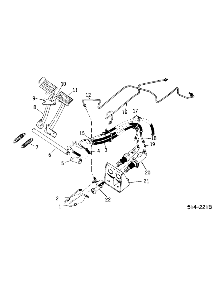 Схема запчастей Case IH 484 - (04-01) - BRAKES, BRAKE CYLINDER AND CONNECTIONS, TRACTOR WITH SERIAL NO. 3074 AND BELOW (5.1) - BRAKES