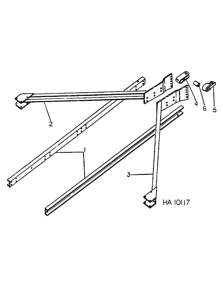 Схема запчастей Case IH 645 - (B-03) - 645 VIBRA CHISEL, TRAIL BEHIND, TRACTOR HITCH 