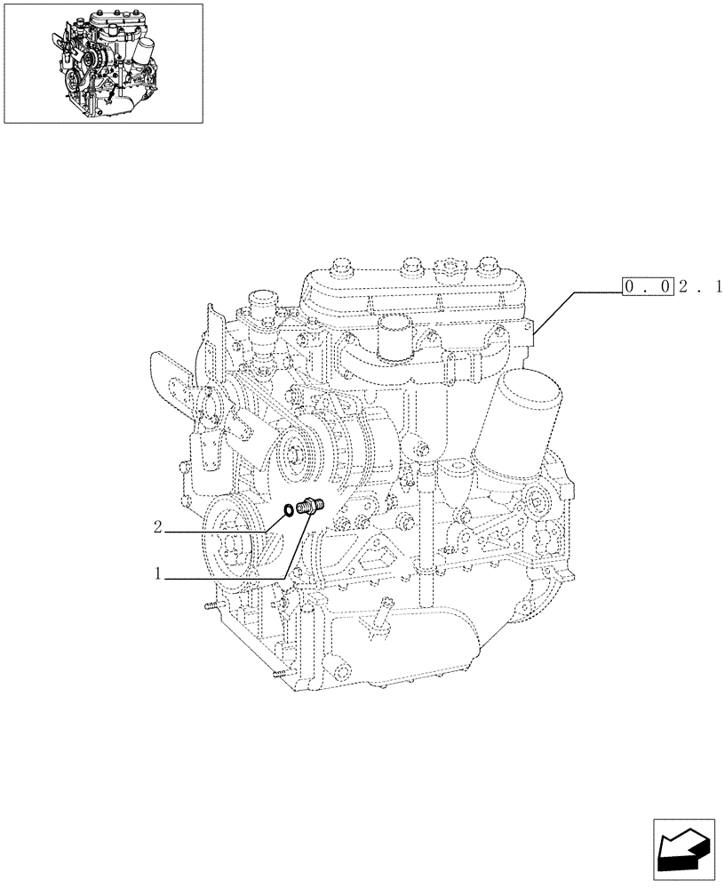 Схема запчастей Case IH JX1060C - (0.30.5) - CONNECTION (01) - ENGINE