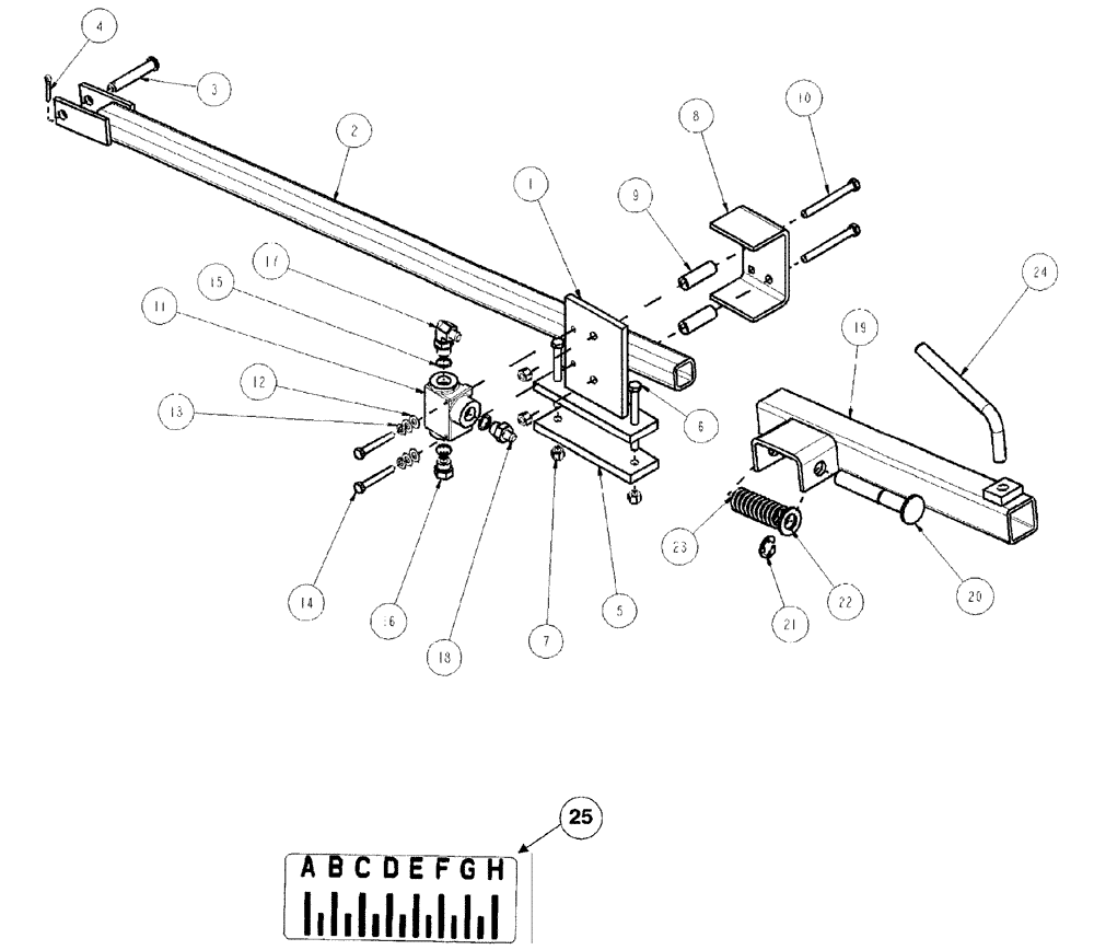 Схема запчастей Case IH 4450 - (09-21) - DEPTH CONTROL ASSEMBLY - SINGLE POINT - 26 FOOT 3 INCH THROUGH 35 FOOT 3 INCH MACHINE 