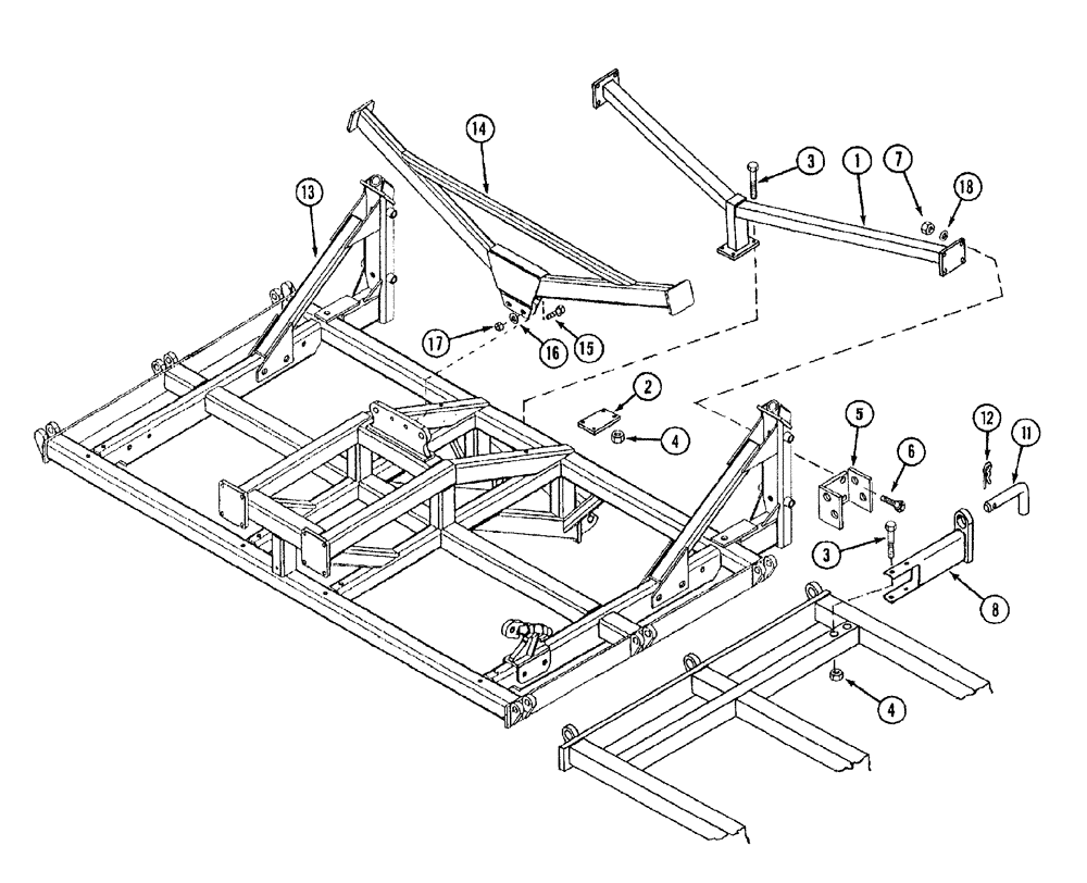 Схема запчастей Case IH NFX - (9-30) - CASTER TOWER BRACE AND WING LOCK (09) - CHASSIS