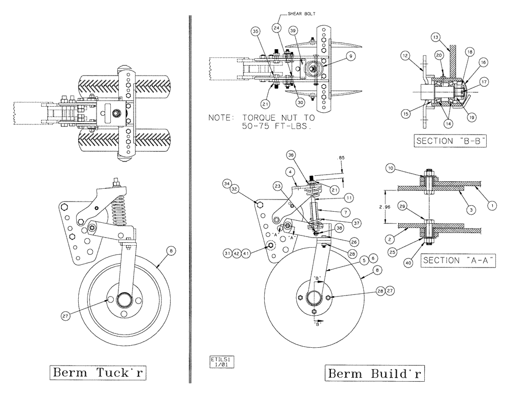 Схема запчастей Case IH 2500 - (75.200.11) - BERM BUILDR AND BERM TUCKR FOR 2500 UNITS PRIOR TO 2008 PRODUCTION (75) - SOIL PREPARATION