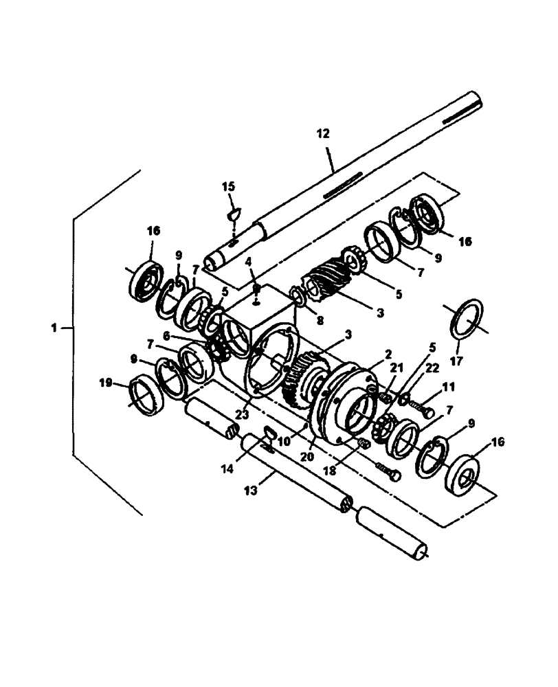 Схема запчастей Case IH 717151046 - (104.05) - GEARBOX - 715346006 