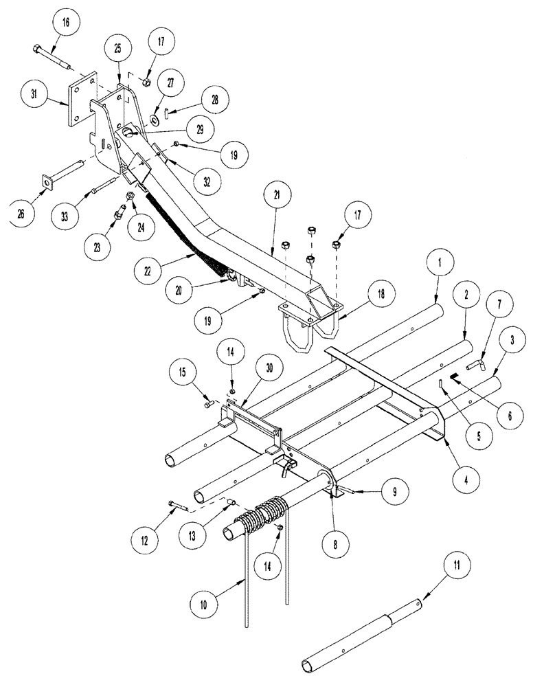 Схема запчастей Case IH NFX - (9-50) - THREE BAR HARROW (09) - CHASSIS