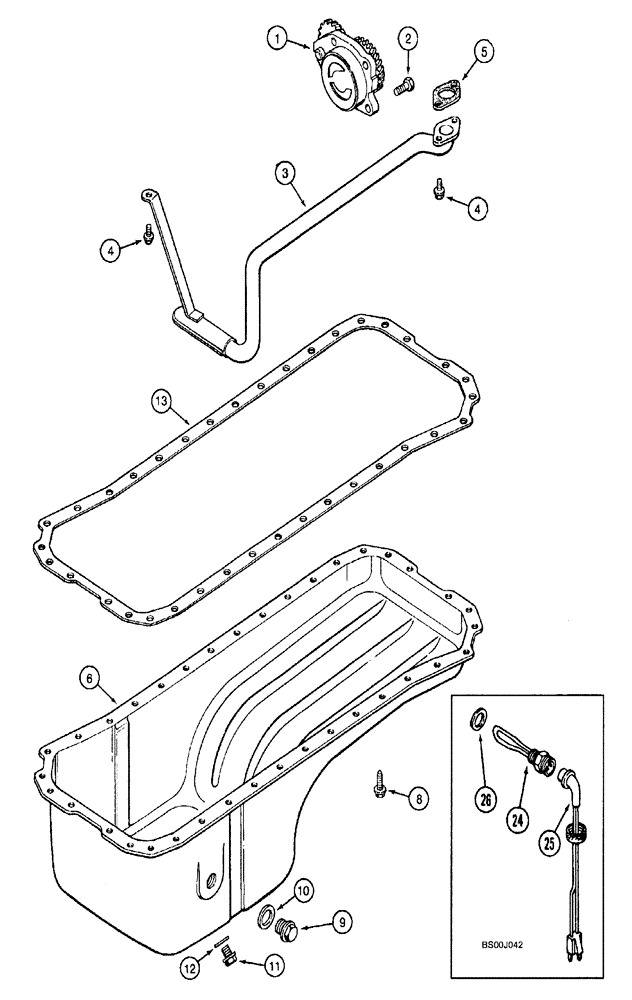 Схема запчастей Case IH SPX3200 - (03-026) - OIL PUMP AND OIL PAN (10) - ENGINE