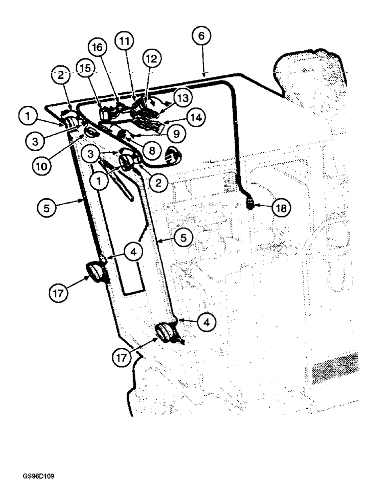 Схема запчастей Case IH 1400 - (4-05A) - OPERATORS CAB HARNESS (06) - ELECTRICAL SYSTEMS