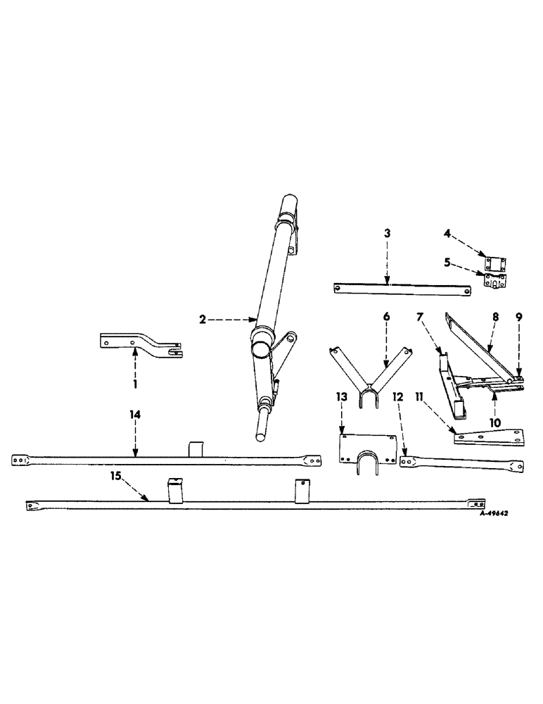 Схема запчастей Case IH 449A - (E-30) - TRANSPORT ATTACHMENT, AXLE, HITCH AND TRUSS PIPE, FOR SIX-ROW 