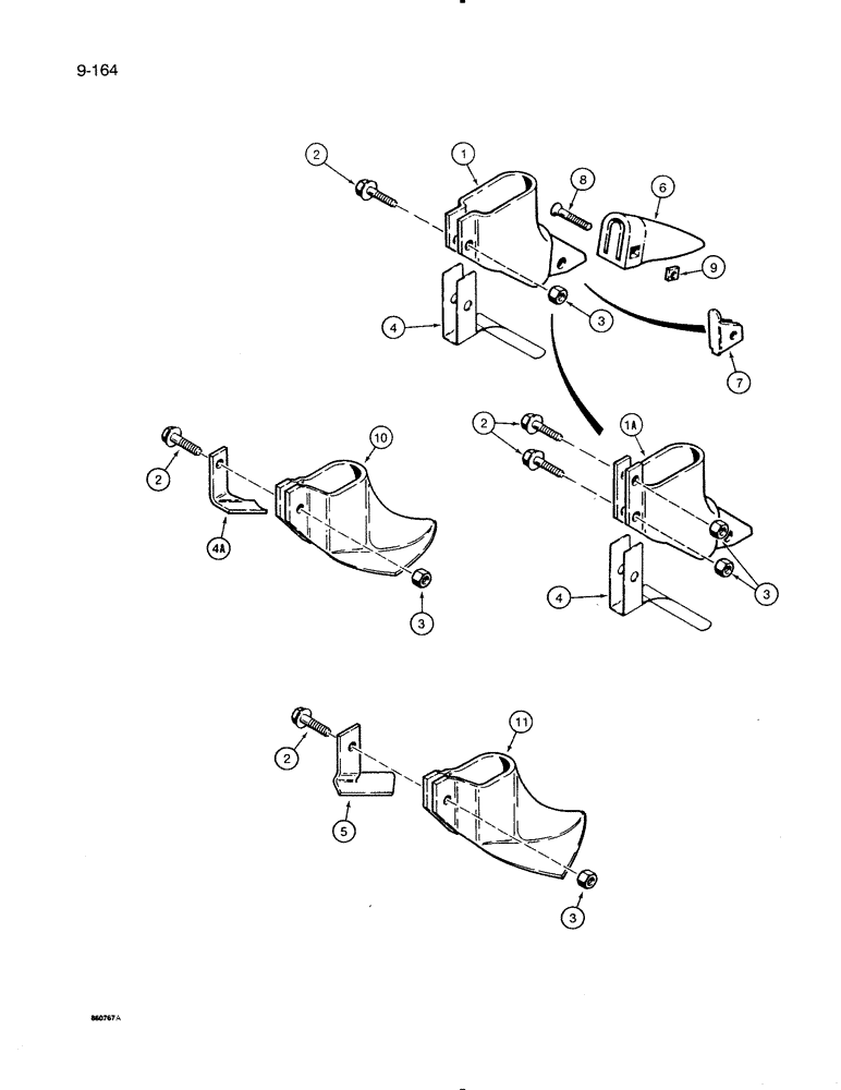 Схема запчастей Case IH 8500 - (9-164) - FURROW OPENER POINTS, 33 FOOT WIDE DRILL (09) - CHASSIS/ATTACHMENTS