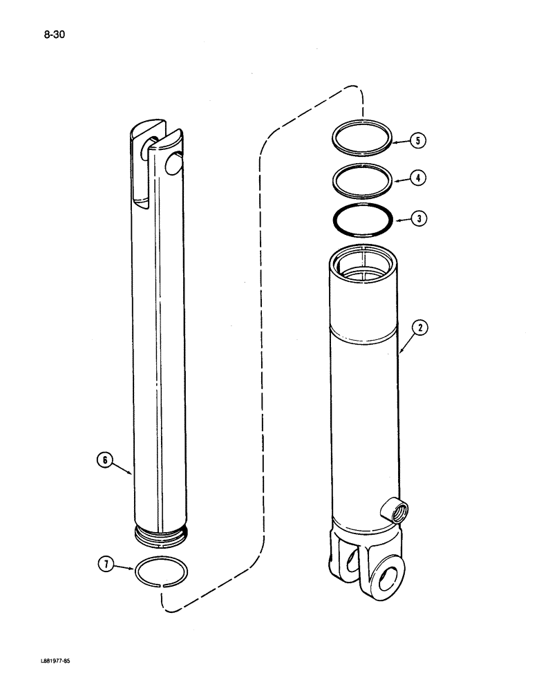 Схема запчастей Case IH 6200 - (8-30) - LIFT CYLINDER, 2 X 8 INCH (08) - HYDRAULICS