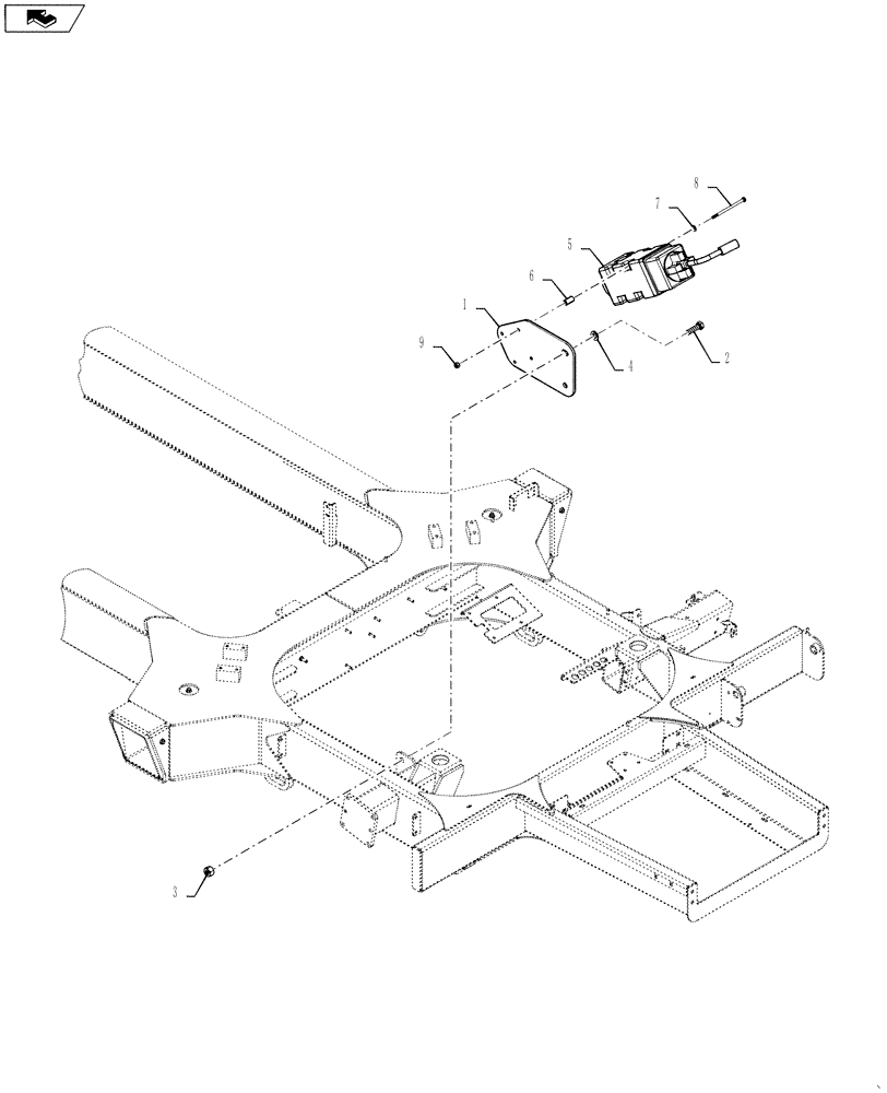 Схема запчастей Case IH 4420 - (04-050) - SPEED SENSOR GROUP Suspension & Frame