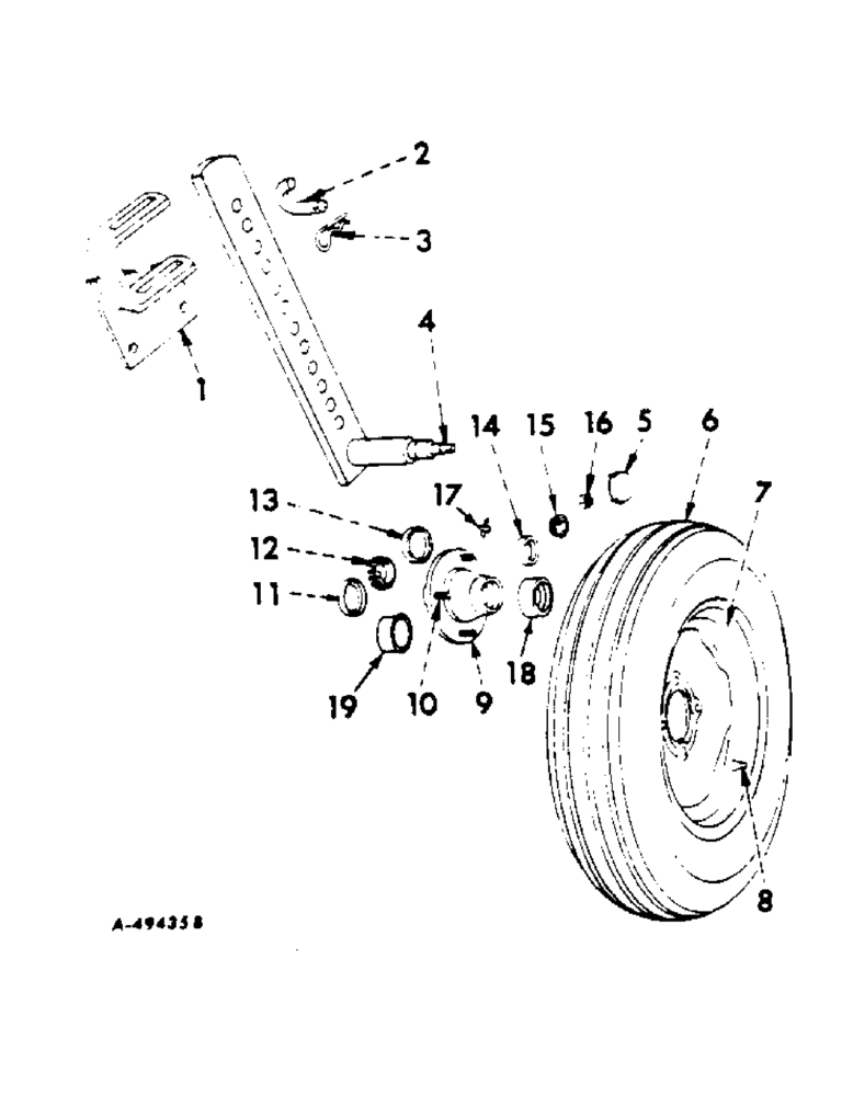 Схема запчастей Case IH 209A - (M-12) - GAUGE WHEEL, 1958 TO 1961 