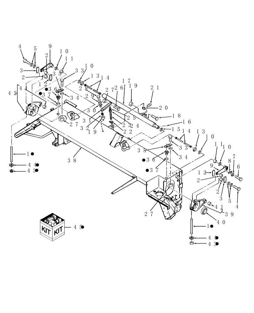 Схема запчастей Case IH DCX101 - (58.102.03) - HEADER, ROLL TENSION (58) - ATTACHMENTS/HEADERS