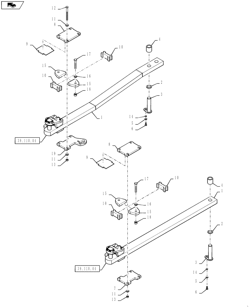 Схема запчастей Case IH STEIGER 400 - (37.100.08) - DRAWBAR - ASSY - HIGH CAPACITY WITH THREE POINT HITCH (37) - HITCHES, DRAWBARS & IMPLEMENT COUPLINGS