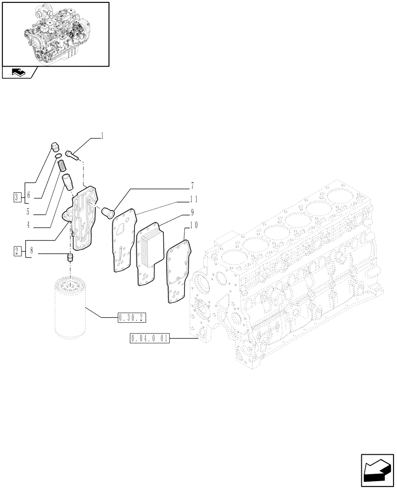 Схема запчастей Case IH F4GE9684C J601 - (0.31.5) - HEAT EXCHANGER - ENGINE (2853333) 