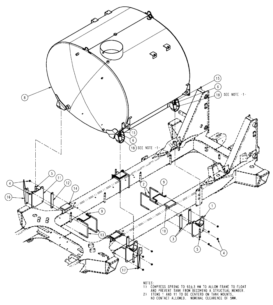 Схема запчастей Case IH SPX4410 - (09-071) - TANK MOUNT GROUP Liquid Plumbing