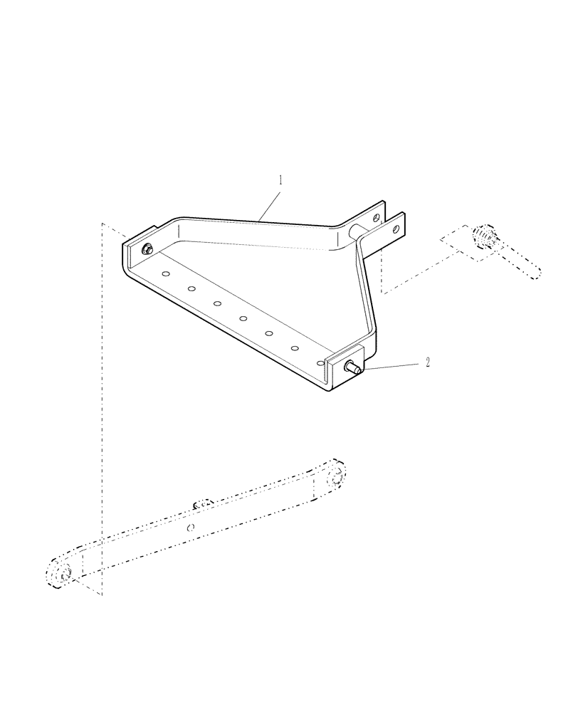 Схема запчастей Case IH L360 - (016) - REAR COUNTERWEIGHT BRACKET 