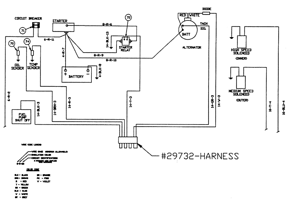 Схема запчастей Case IH TYLER - (11-005) - WIRING SCHEMATIC - ENGINE (06) - ELECTRICAL