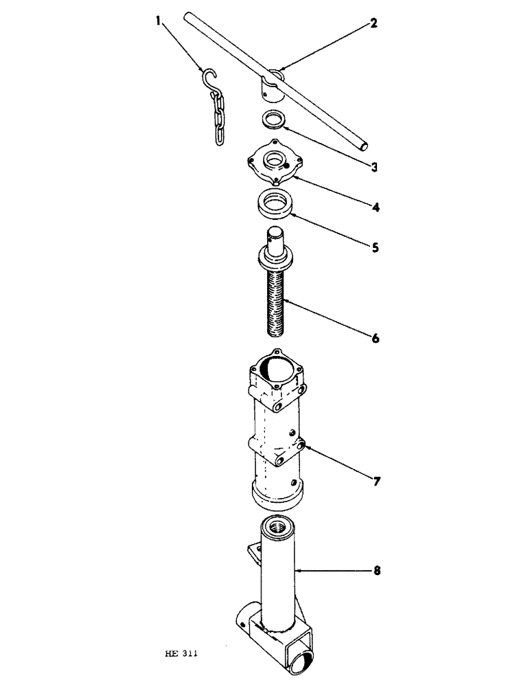 Схема запчастей Case IH 300 - (03) - FRONT FURROW WHEEL ADJUSTING 