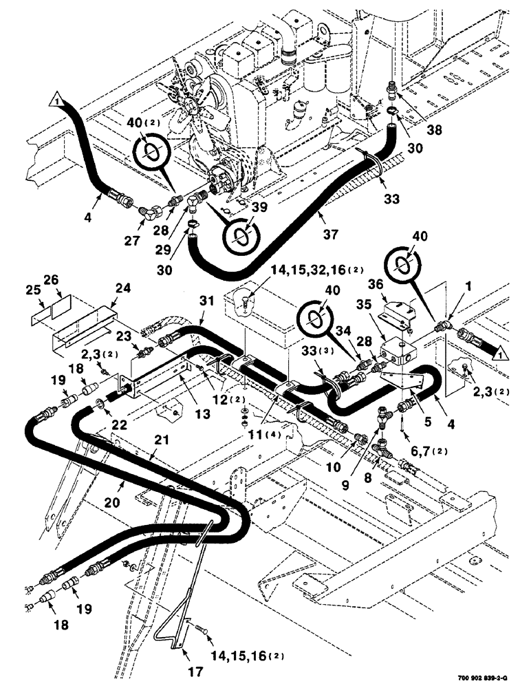 Схема запчастей Case IH 8820 - (9-104) - VALVE ASSEMBLY, REEL DRIVE (58) - ATTACHMENTS/HEADERS