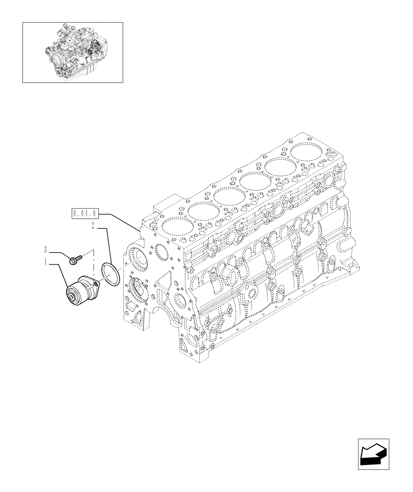 Схема запчастей Case IH F4GE9684B J601 - (0.32.0[01]) - WATER PUMP (504062836) 