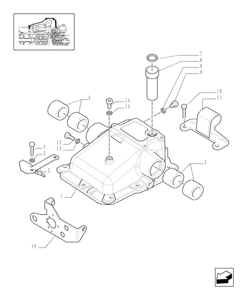 Схема запчастей Case IH MXU135 - (1.82.0[02]) - LIFTER, HOUSING AND COVERS (07) - HYDRAULIC SYSTEM