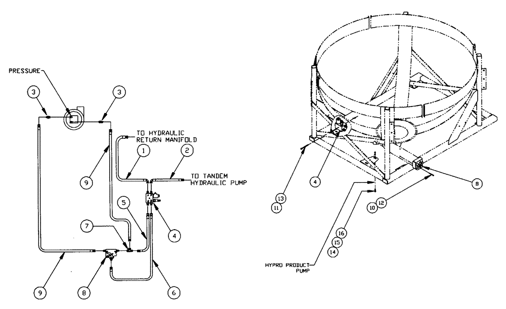 Схема запчастей Case IH PATRIOT WT - (09-014) - 750 GALLON SPHERICAL - HYDRAULIC Liquid Plumbing