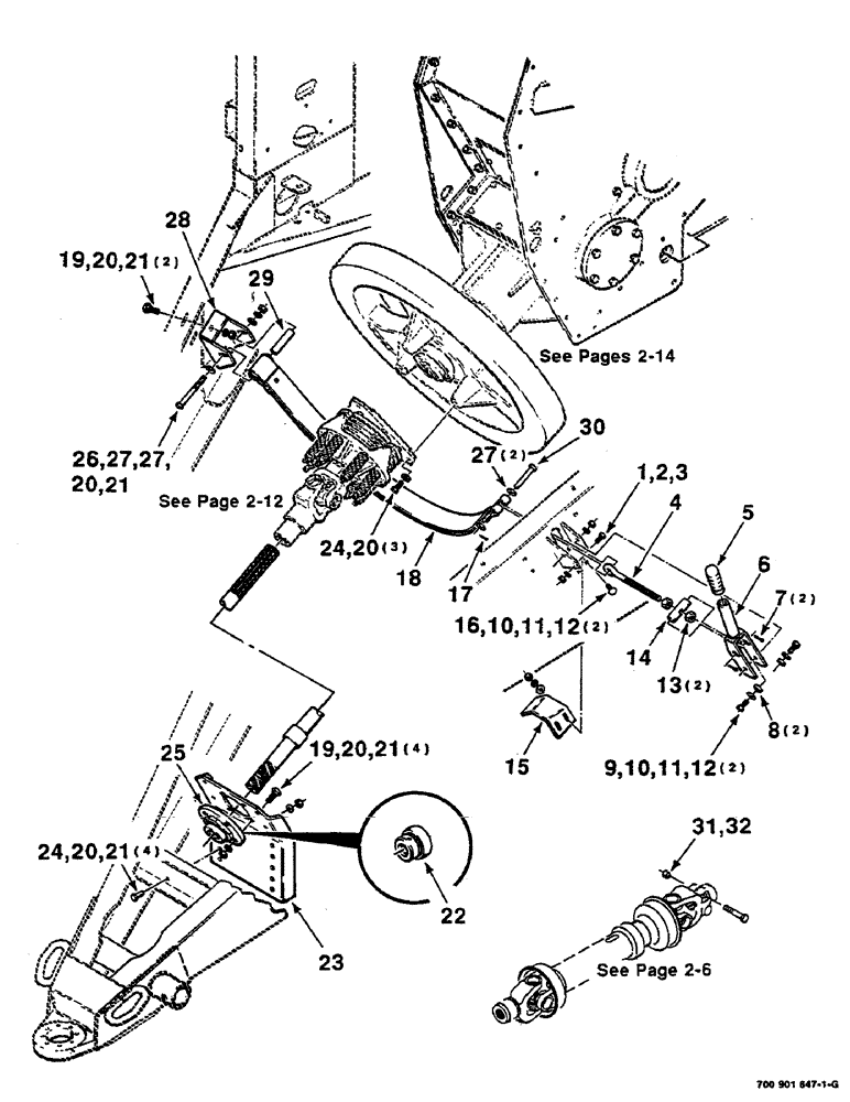 Схема запчастей Case IH 8580 - (02-04) - FLYWHEEL BRAKE ASSEMBLY Driveline