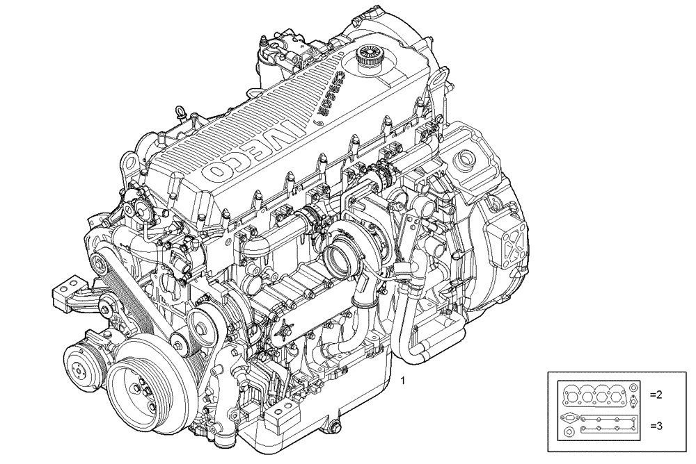 Схема запчастей Case IH F2CE9684M E007 - (0002.160) - COMPLETE ENGINE 