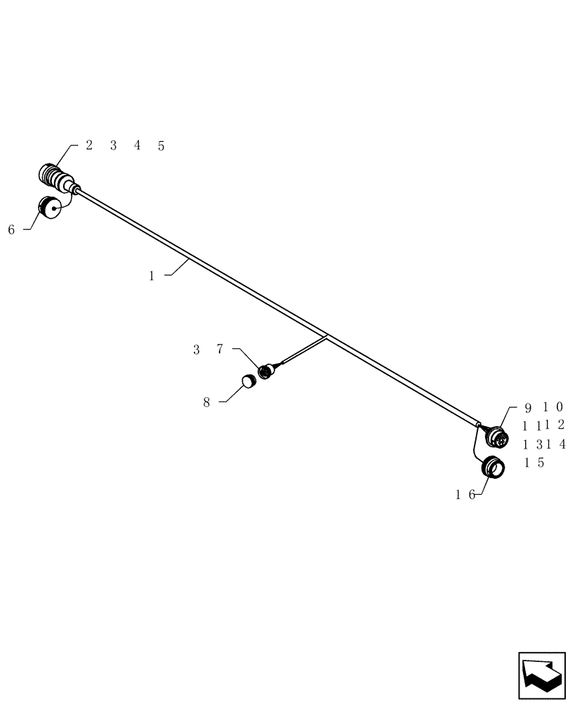 Схема запчастей Case IH ADX3360 - (A.50.A[32]) - ELECTRONIC CABLE EXTENSIONS A - Distribution Systems