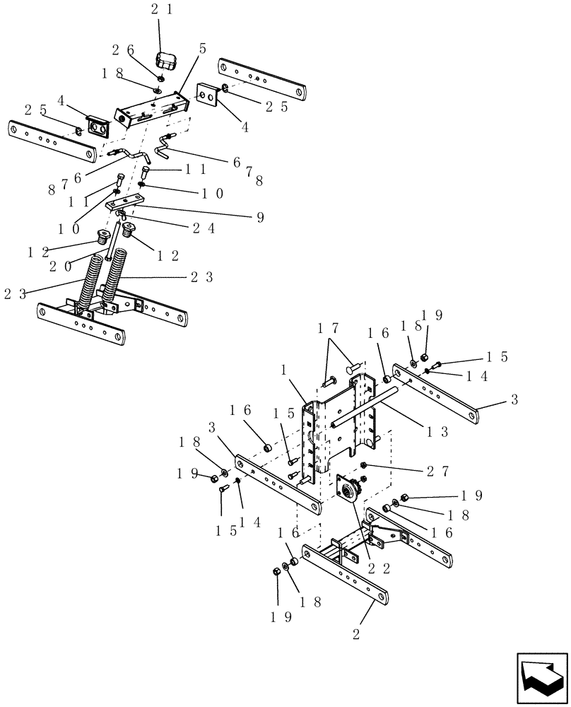 Схема запчастей Case IH 1200PT - (L.10.F[20]) - ROW UNIT LINKAGE L - Field Processing