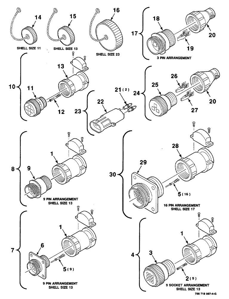 Схема запчастей Case IH RS561A - (4-028) - ELECTRICAL HARNESS SERVICE PARTS,  CONTINUED (06) - ELECTRICAL