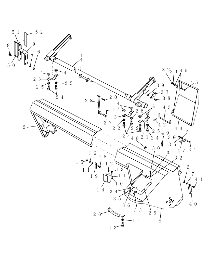 Схема запчастей Case IH SMX91 - (12.01) - TRAILFRAME (12) - MAIN FRAME