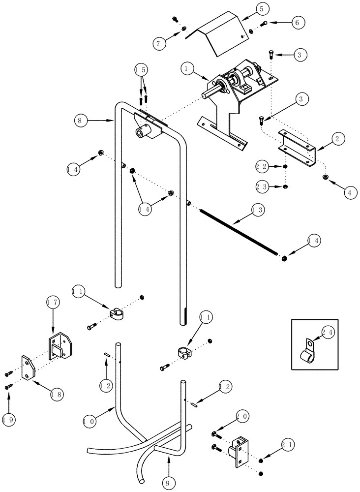 Схема запчастей Case IH CPX610 - (09A-39) - ROW GUIDANCE SYSTEM - PROBE BOX ASSEMBLY (OPTIONAL) (13) - PICKING SYSTEM