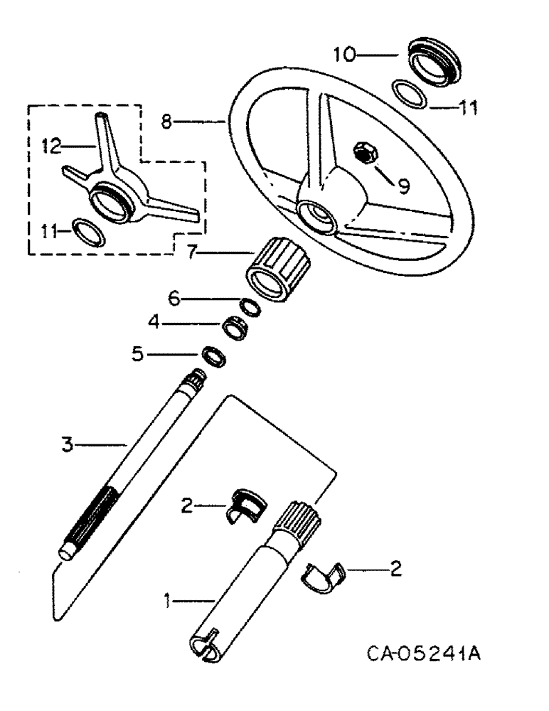 Схема запчастей Case IH 886 - (05-02) - STEERING, STEERING COLUMN AND WHEEL (04) - STEERING