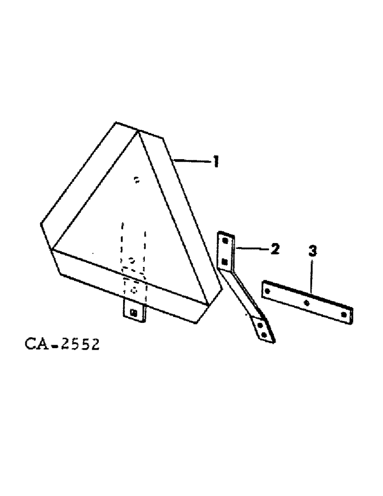 Схема запчастей Case IH 184 - (02-01) - MISCELLANEOUS, SLOW MOVING VEHICLE REFLECTOR EMBLEM AND MOUNTING BRACKET Accessories & Attachments / Miscellaneous