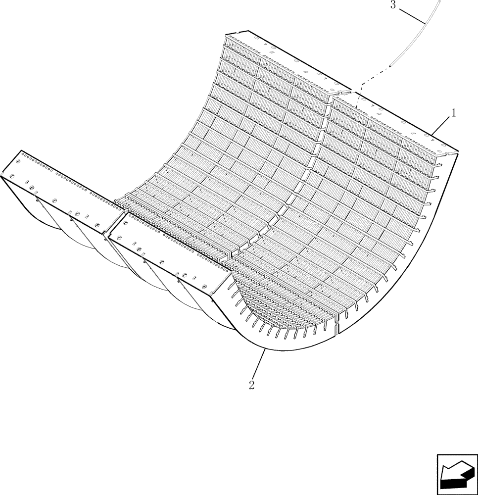 Схема запчастей Case IH 9010 - (66.105.13) - CONCAVES, SMALL GRAIN (66) - THRESHING