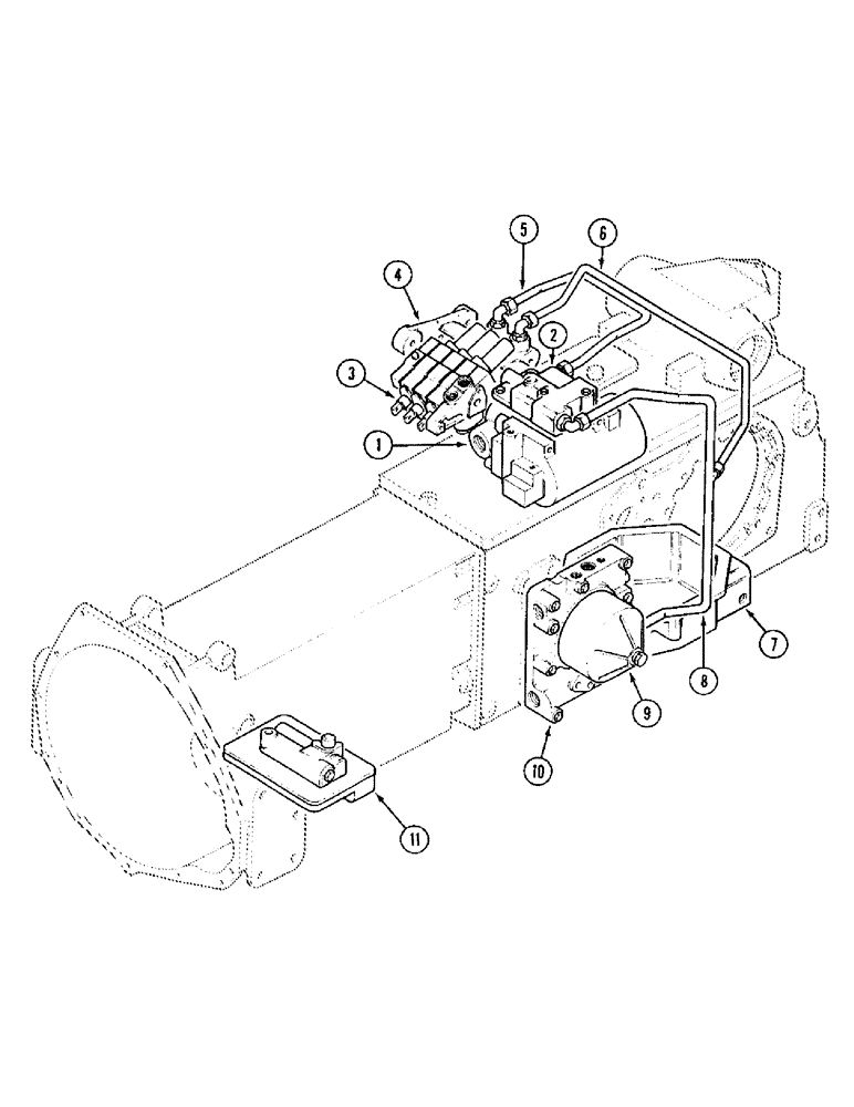 Схема запчастей Case IH 395 - (1-008) - PICTORIAL INDEX, MAIN HYDRAULICS (00) - PICTORIAL INDEX