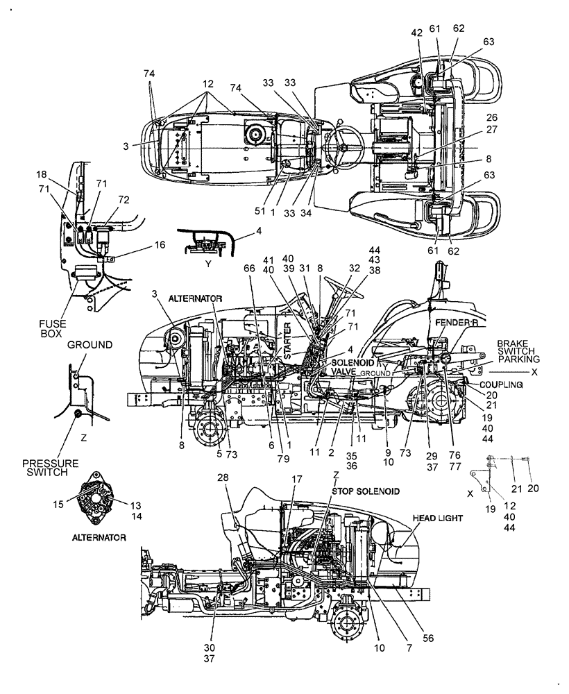 Схема запчастей Case IH DX48 - (06.01) - ELECTRICAL (06) - ELECTRICAL SYSTEMS